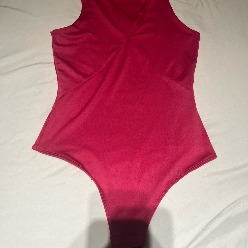 Pink Bodysuit With Coutout